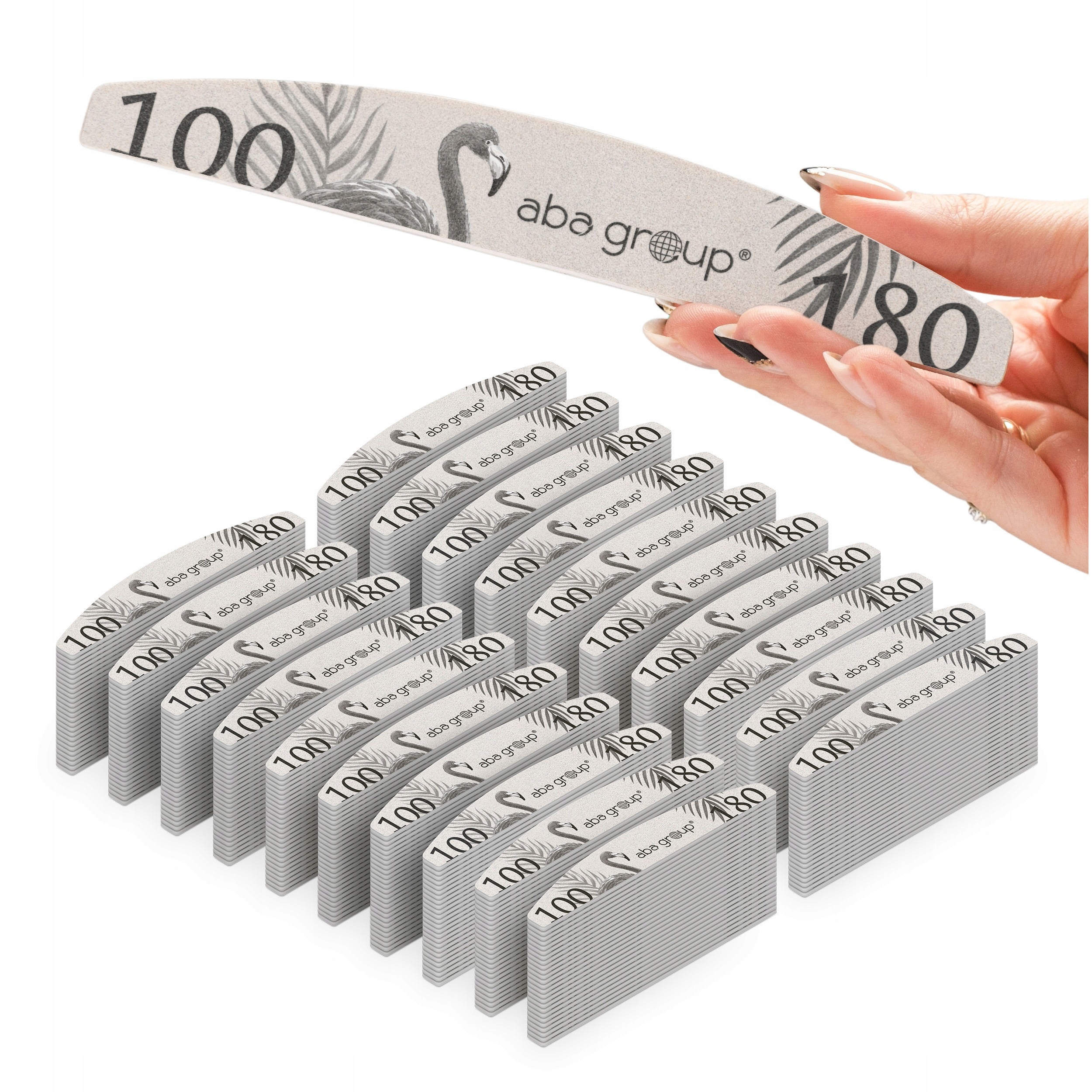 pilník na nehty Půlměsíc Loďka 100/180 Standard Aba Group 500 ks