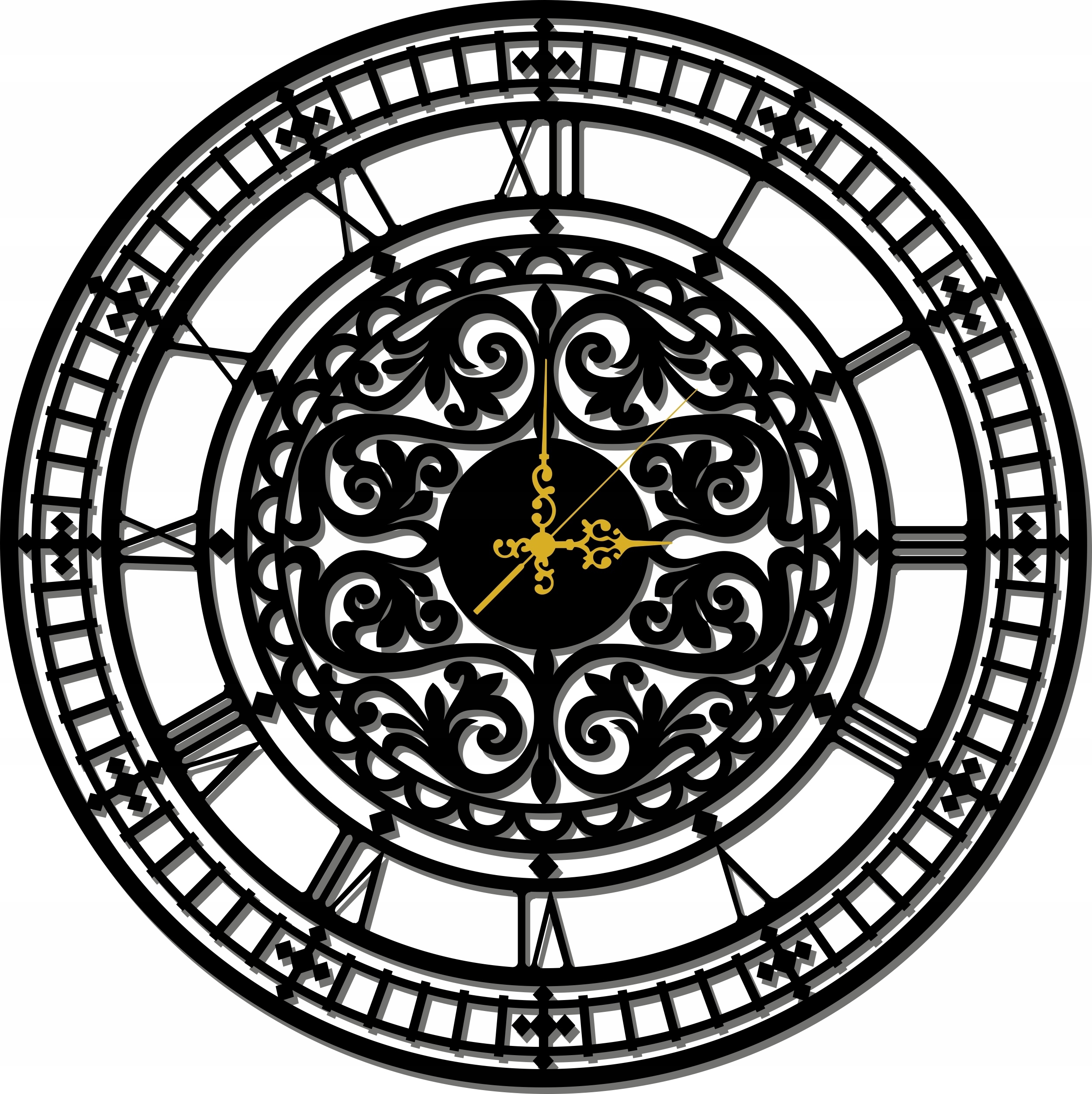 

Ażurowy Zegar Ścienny Retro 80CM XXXL 17 Kolorów!