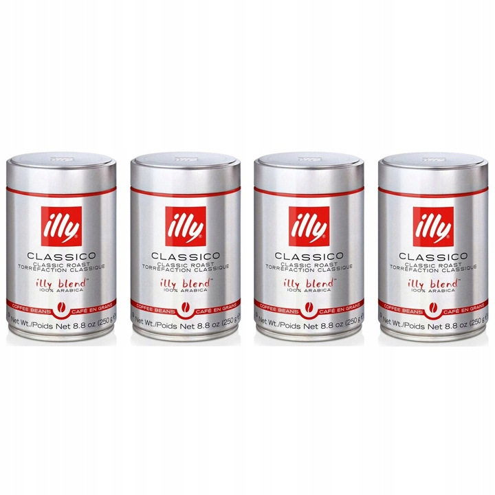 4 x Kawa ziarnista Illy Classico Arabica 250 g