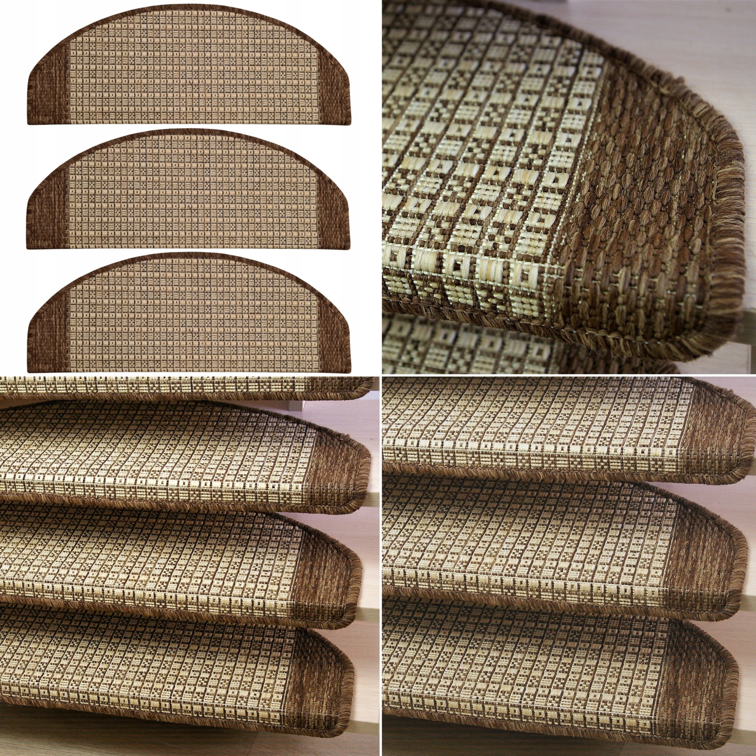 NAKŁADKI NA SCHODY DYWANOWE SZNURKOWE PŁASKO TKANE Typ nakładki wewnętrzne