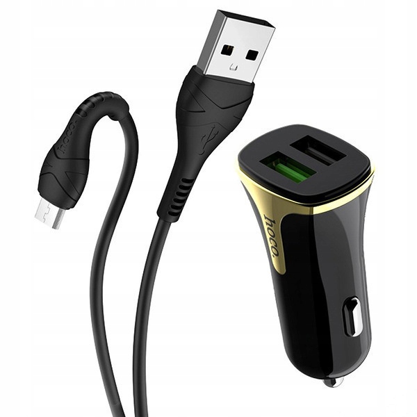 

Hoco Z31 Ładowarka Samochodowa 2X Usb+ Kabel Micro