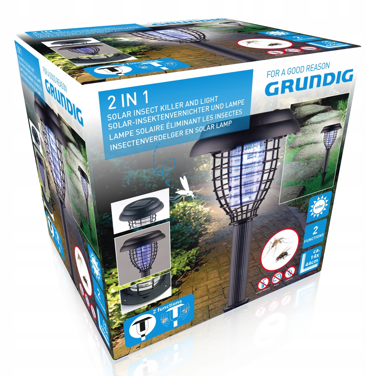 

Lampa Solarna Grundig 2w1 Lampa Owadobójcza Led