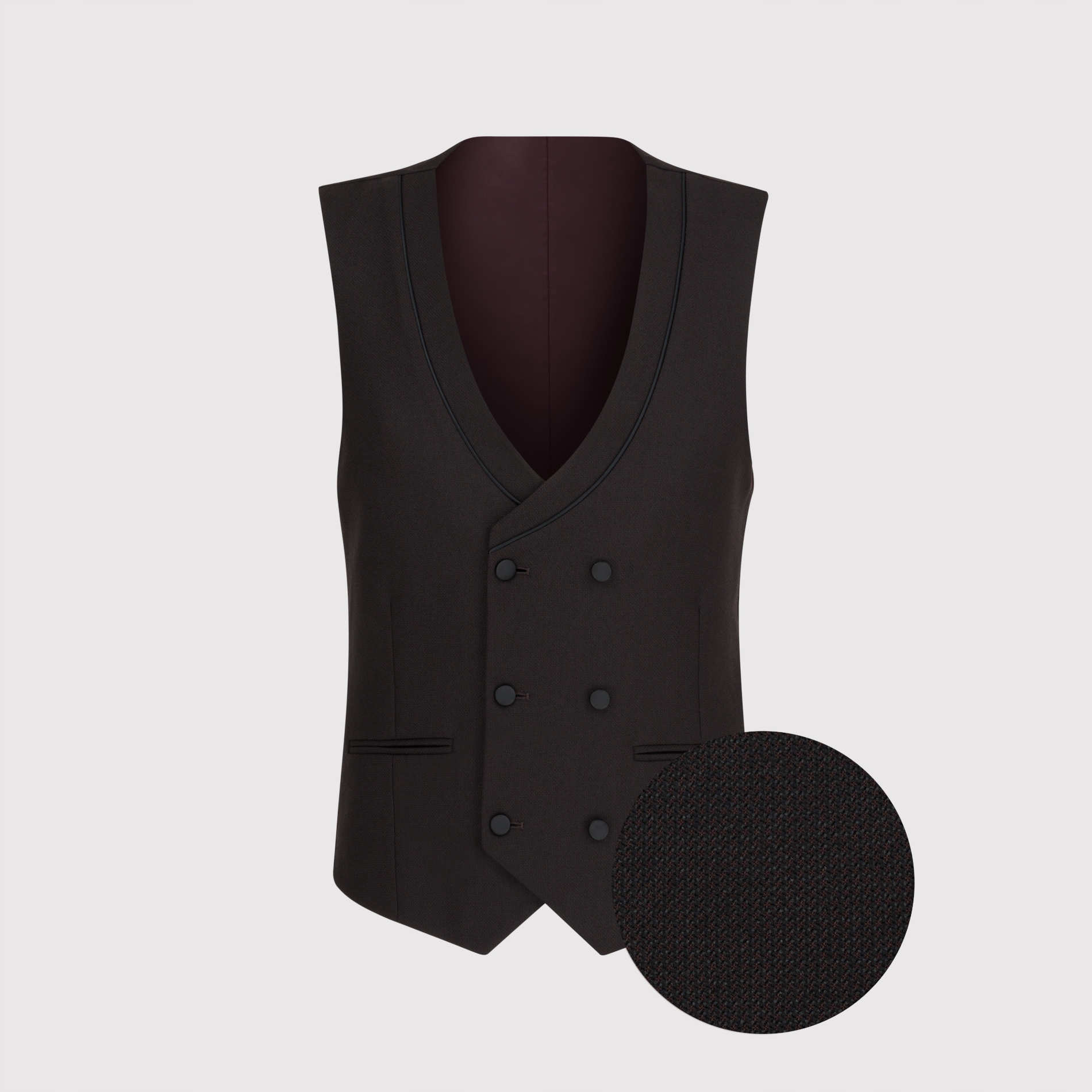 Tmavě bordó smokingová vesta Pako Lorente vel