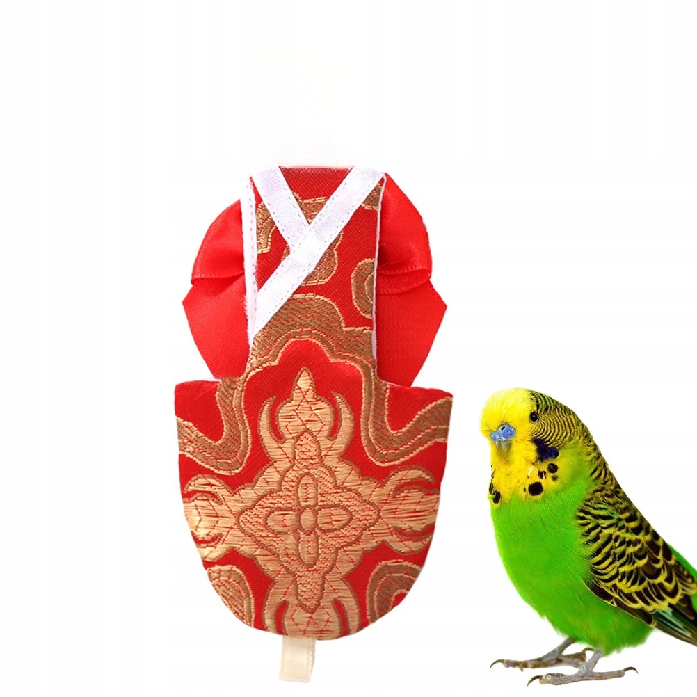 UBRANKO DLA PAPUGI NA LOT Z KOKARDKĄ - PIELUCHA DLA PTAKA