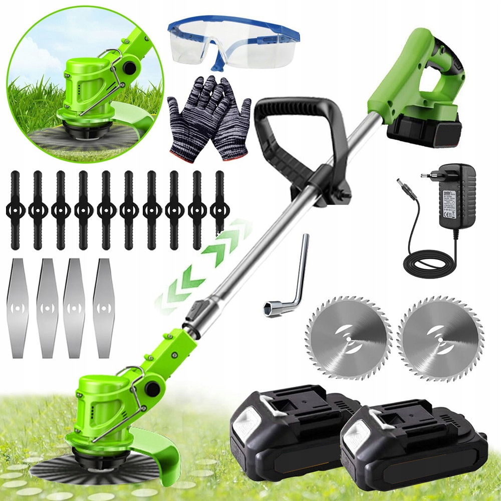 Podkaszarka Do Trawy Kosa Akumulatorowa Elektryczna Ogrodowa 2X Aku Mocny