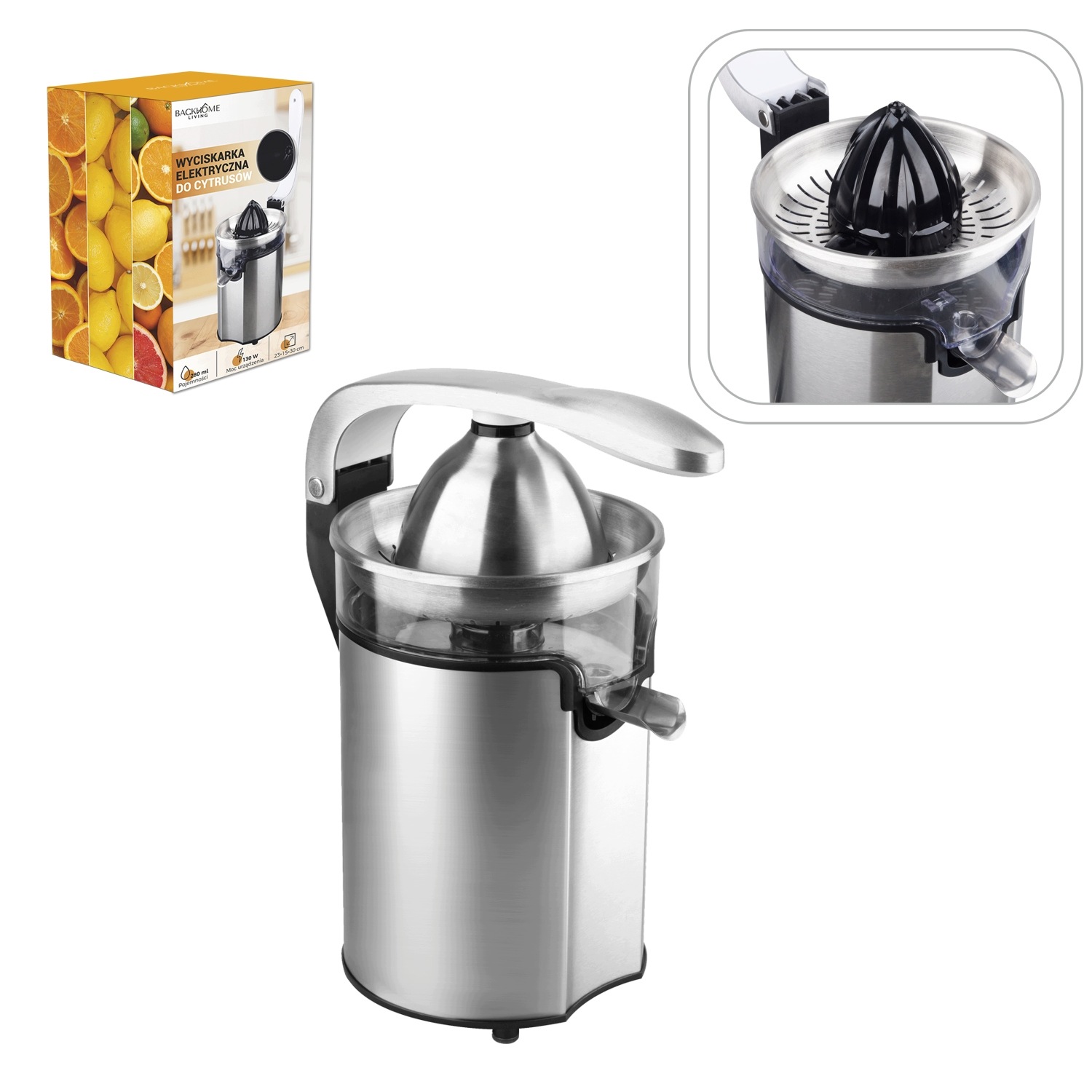 Wyciskarka Elektryczna Do Cytrusów 280 ML 130W *6441