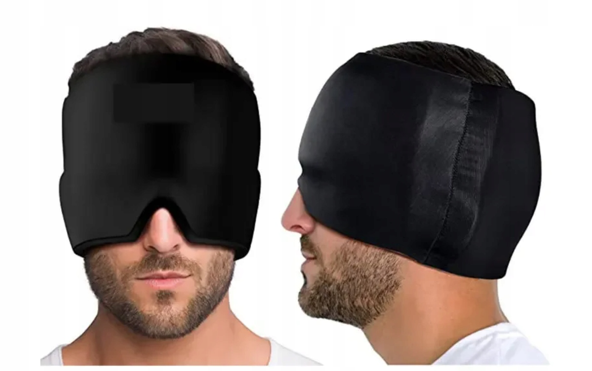 Czapka Łagodząca Ból Głowy Migrenę Kompres Żelowy Maska Chłodząca Okład