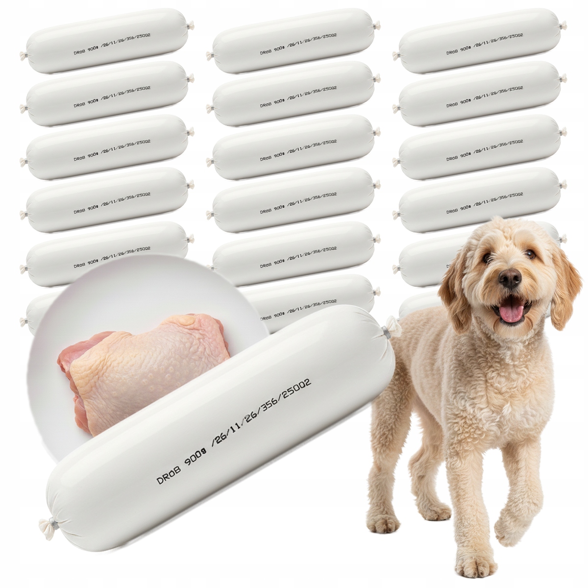 Levně Krmivo Pro Psa Vlhké Krmivo Drůbeží Tyčinka Pro Dospělé Psy 19x900g