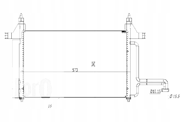 abakus 016-016-0007 конденсатор, радиатор кондиционера