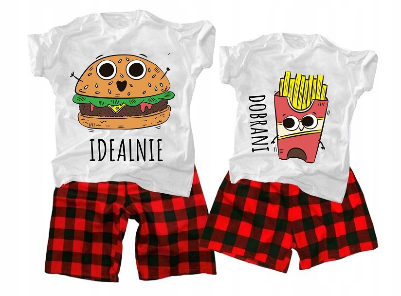 2 Pyžama Pro Páry S Vaším Potiskem Dárek M