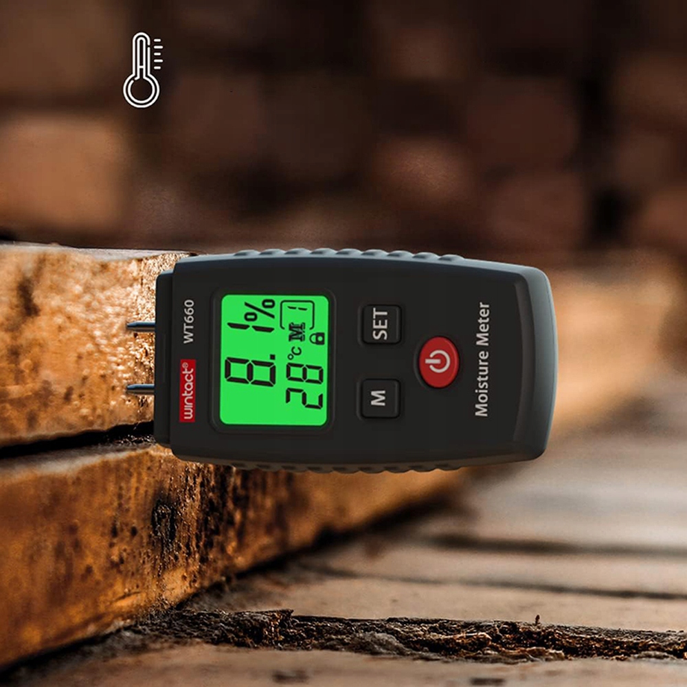 PROFESJONALNY WILGOTNOŚCIOMIER DO DREWNA DOKŁADNY ZIEMIA KARTONU DRZEWNEGO Kod producenta snu3166a