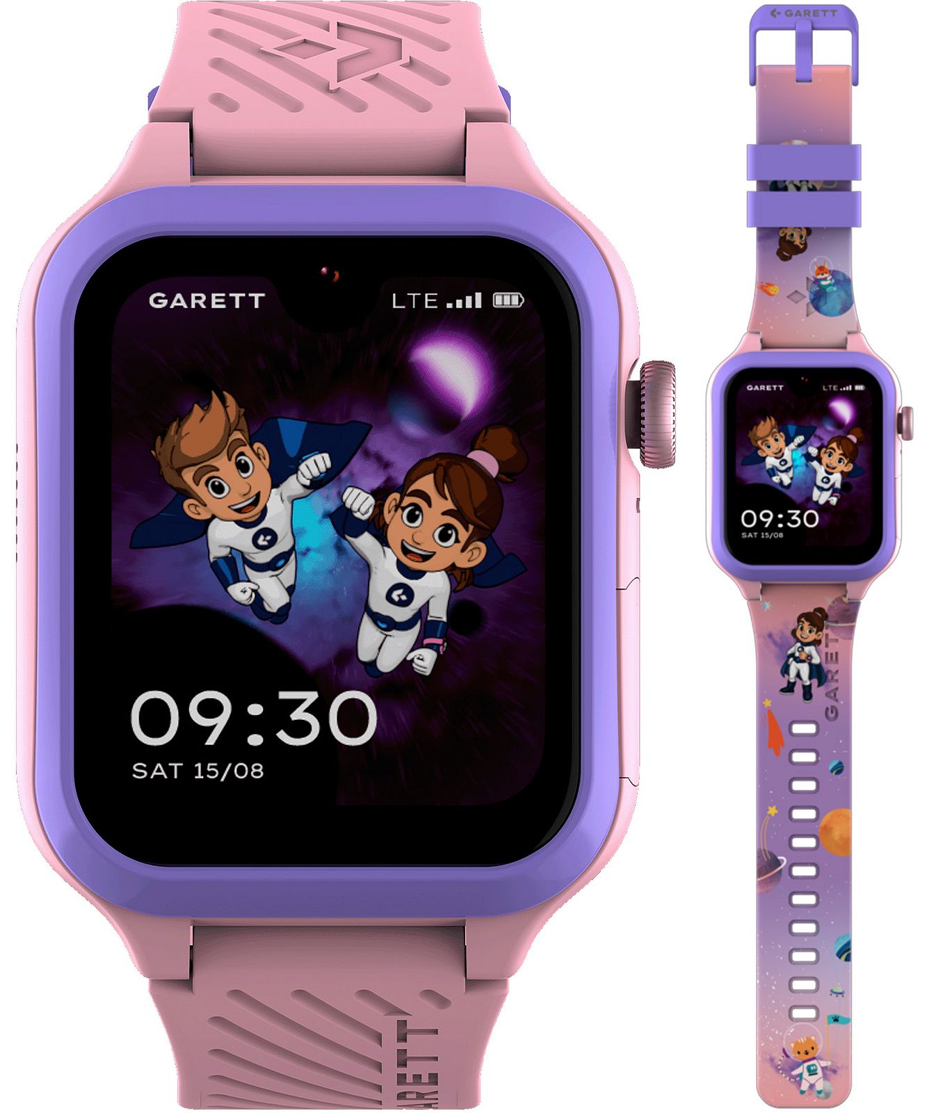 Chytré Hodinky Garett Kids Essa Ai 4G Růžový Set