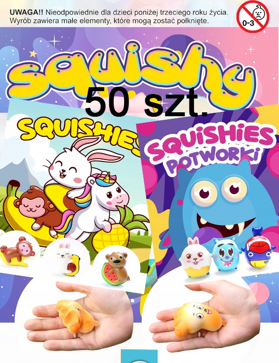 Zasyp do automatu Squishy Gniotki 45mm piłka 50szt