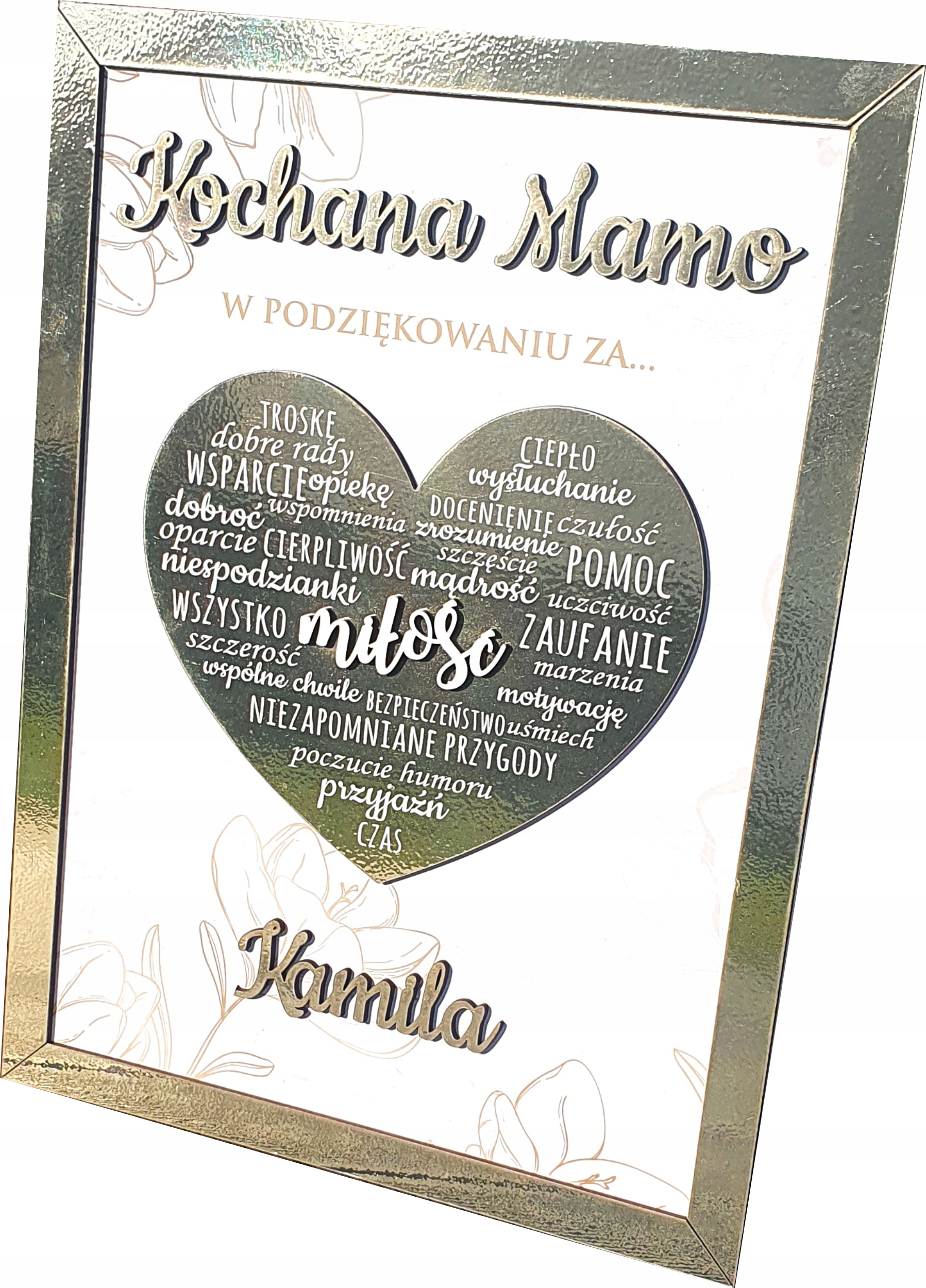 

Na Dzień Mamy Podziękowanie Serce Obraz 3D
