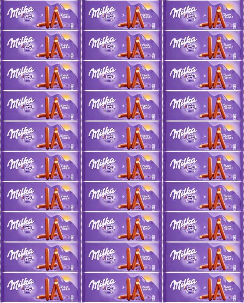 Ciastka Milka Choco Sticks, ciasteczka oblane czekoladą mleczną 112 g x40