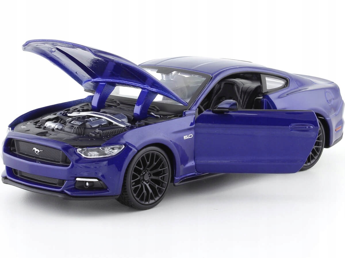 Ford Mustang Gt 5.0 2015 Blue Maisto 1:24 31508 Bu Kovový Model Auta