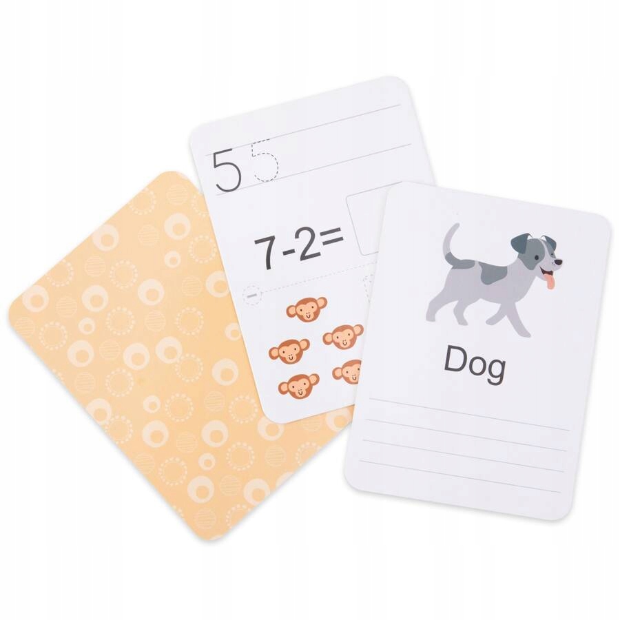 MAMABRUM Duże Karty Do Nauki Pisania Alfabet Cyfry Marka Mamabrum