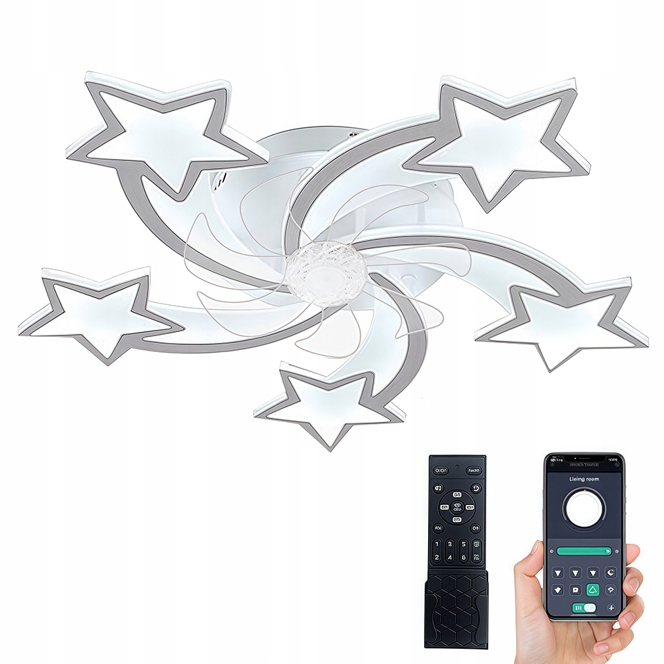 Lampa Sufitowa Led Biała Lampa Wiszaca Nowoczesna Do Salonu Z Wiatrak App