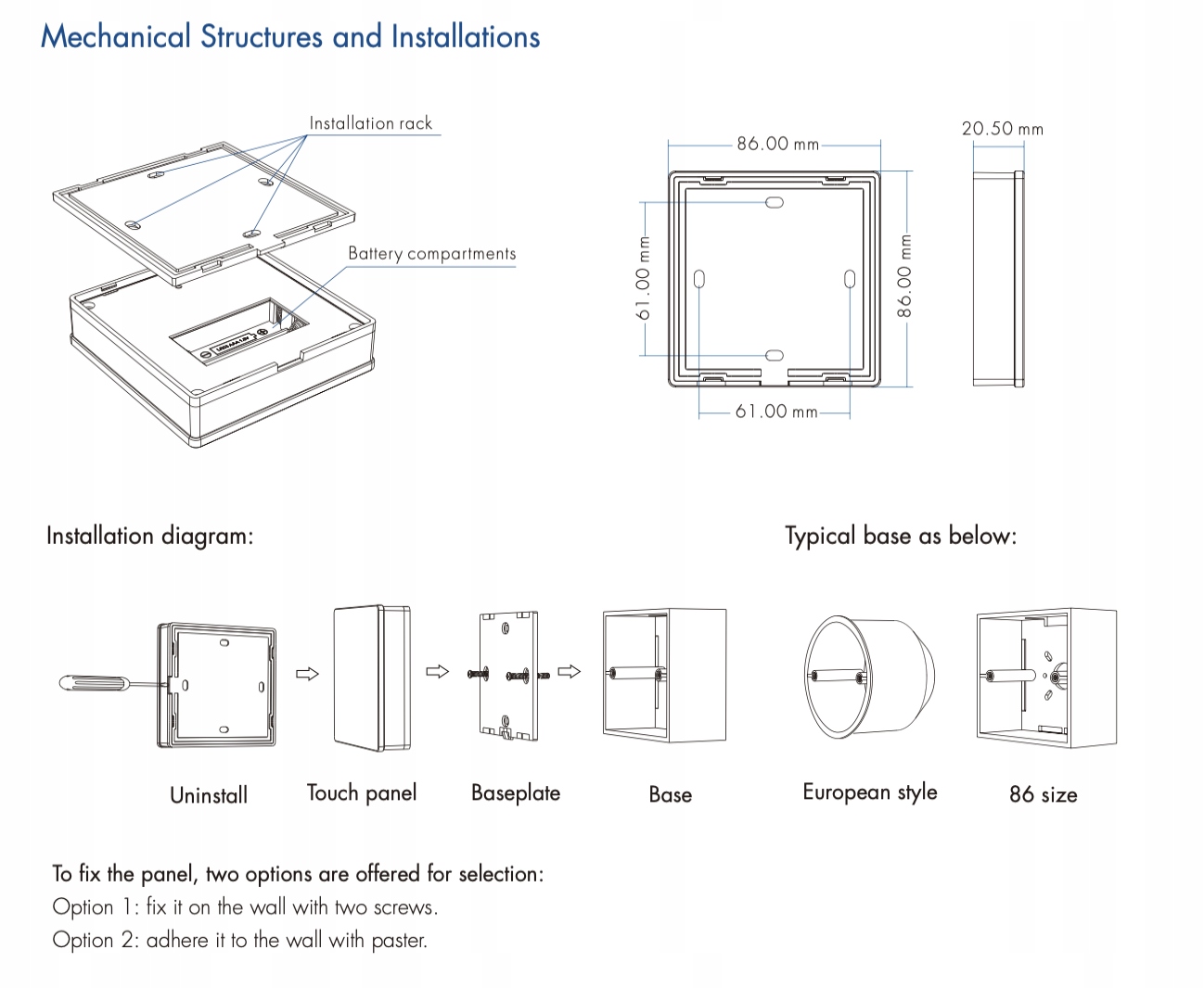 T21(B) Panel RF LED Mono Dotykowy 4-Strefowy Bat Kod producenta 696