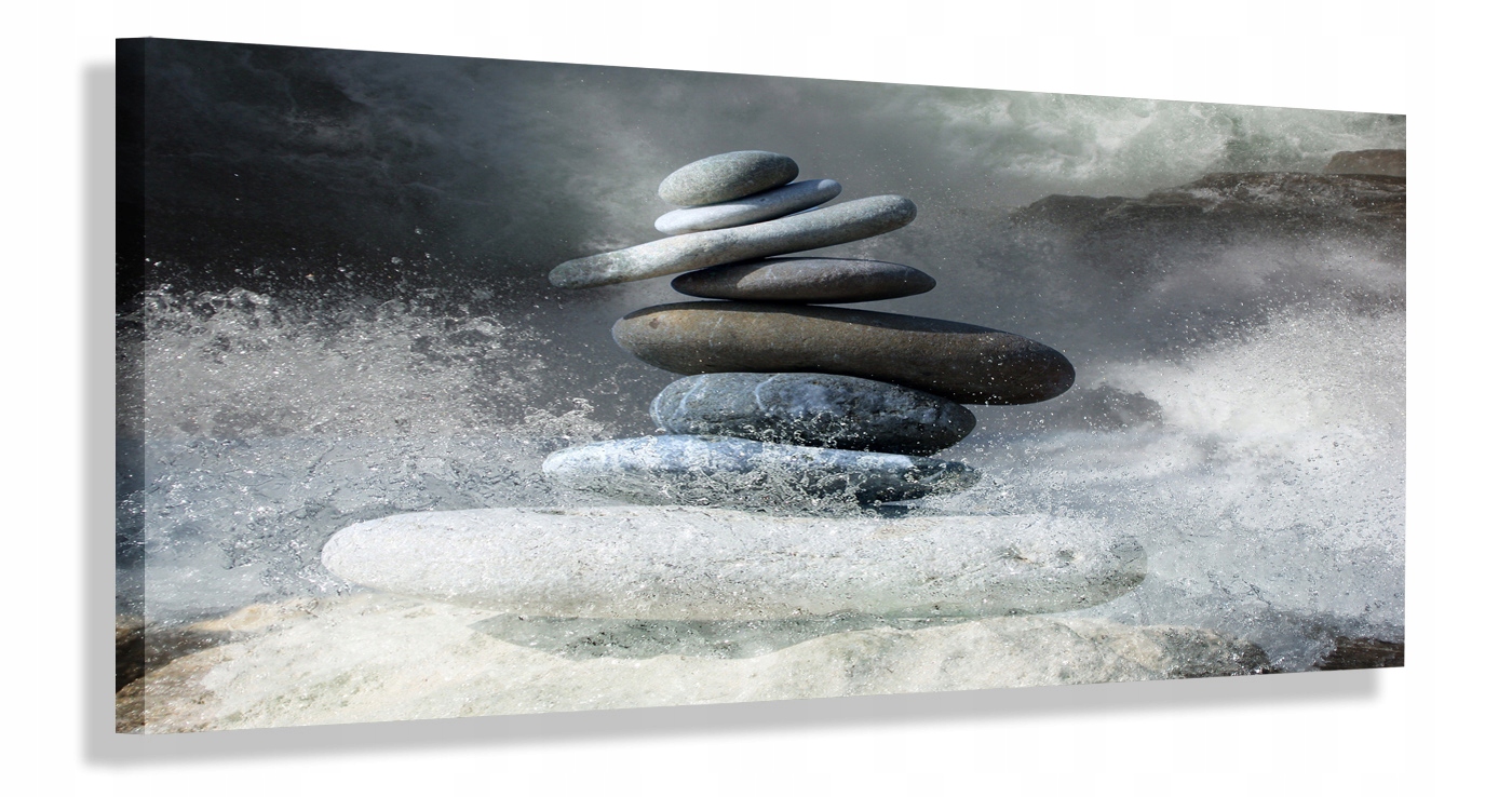 Obraz 170x70 Szare Kamienie Wielki Do Salonu