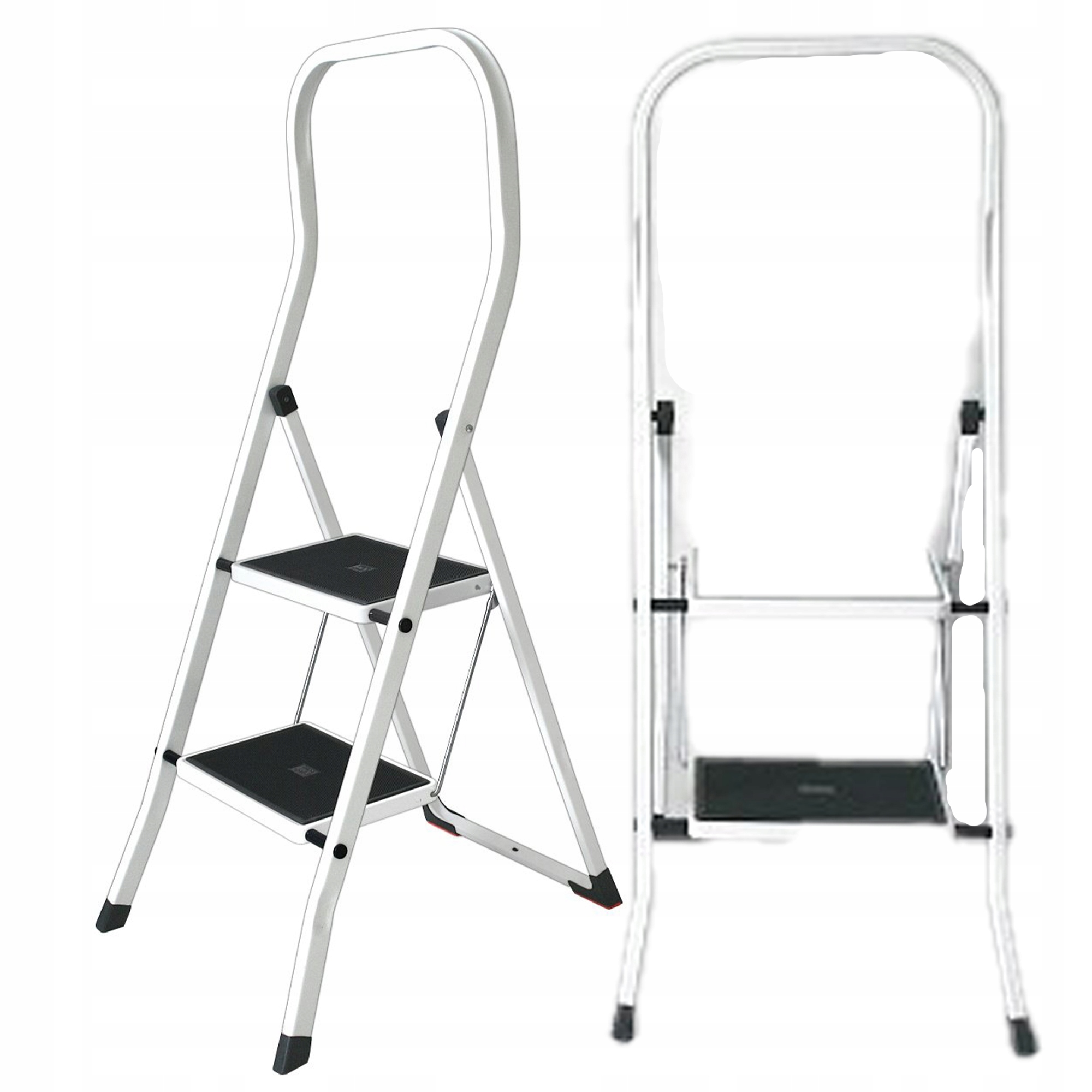 Žebřík Domácí Žebřík Bílý 2 Stupně Do 150 Kg Odolný Dekra