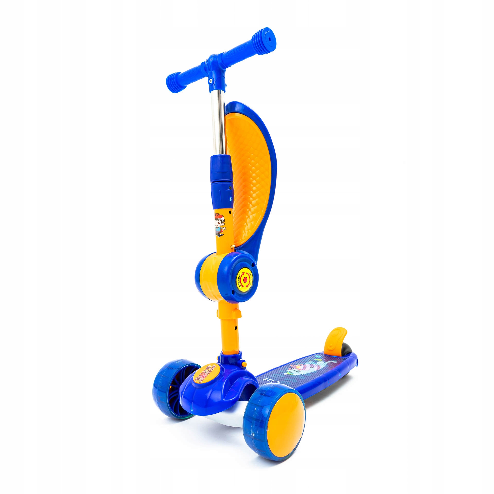 HULAJNOGA BALANSOWA TRÓJKOŁOWA Z SIEDZISKIEM ŚWIECĄCE KOŁA Liczba kół 3