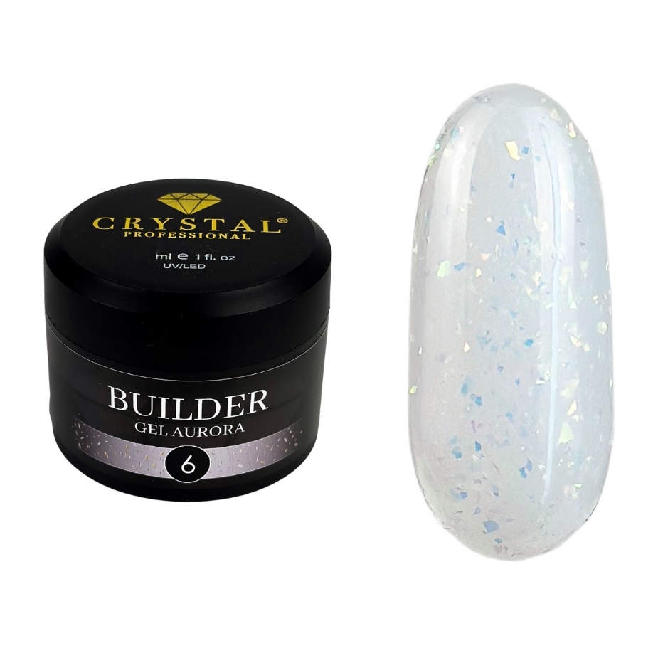 Stavební gel na nehty Builder Gel Aurora #6 30 ml Hema TPOFree CrystalPro