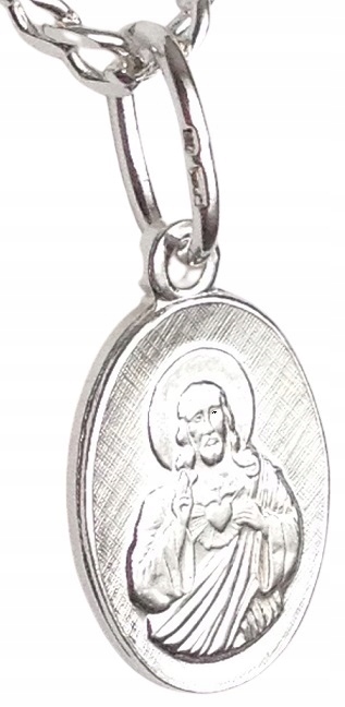 Łańcuszek srebrny komunijny / chrzest + medalik Kolekcja Komunia Prezent Komunijny 60cm