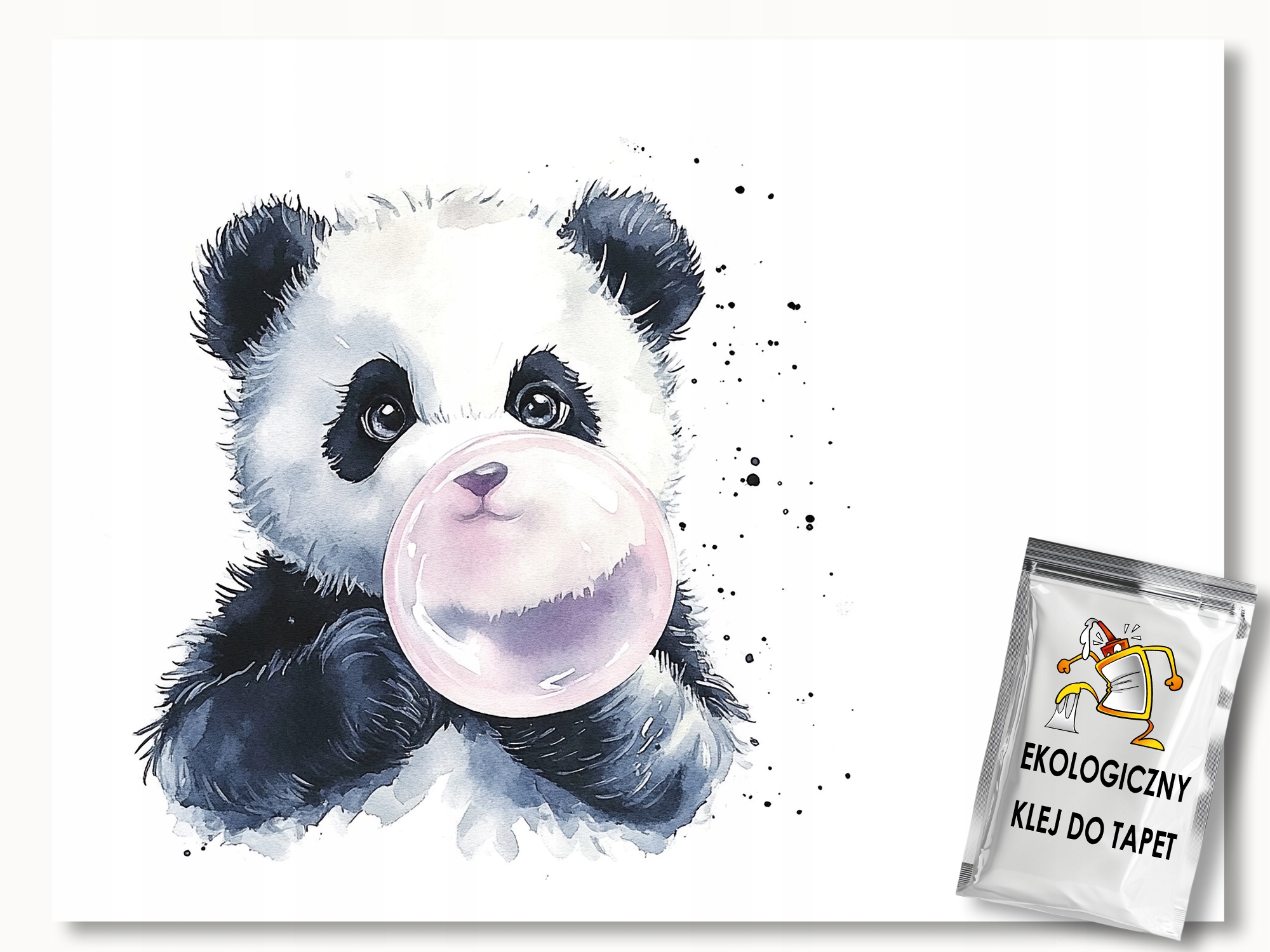 Fototapeta Flizelina Portrét Medvídek Panda Balón 350x250 lepidlo