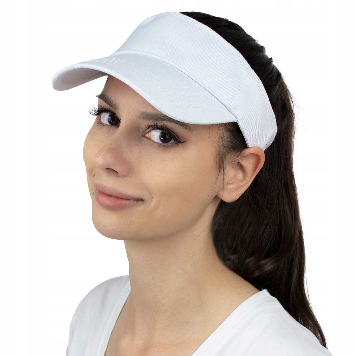 Летний спортивный солнцезащитный козырек белый