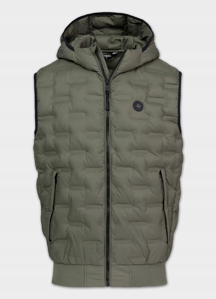 Pánská s kapucí Bunda Bez Rukávů s kapucí Pitbull Fisk Transition Vesta