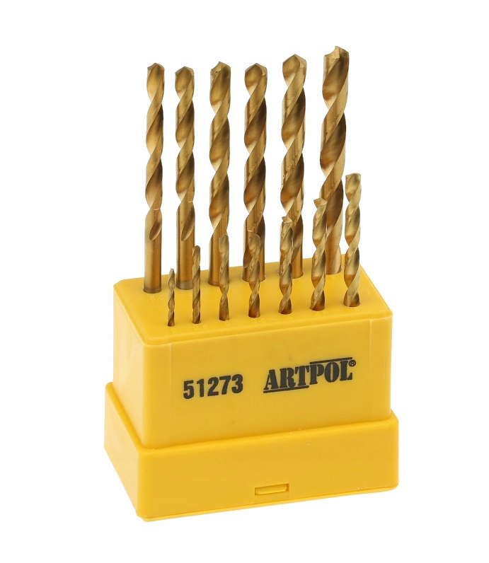 WIERTŁA DO METALU TYTANOWE 13 szt. 2-8 mm ZESTAW