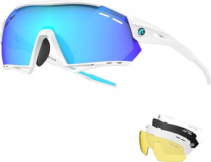 X-tiger Okulary Rowerowe UV400 5 Soczewek TR90 Sport Bieganie Golf