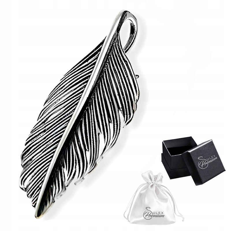 Přívěsek přívěsek ryzost 925 Elegantní přívěsek s oxidovaným peřím