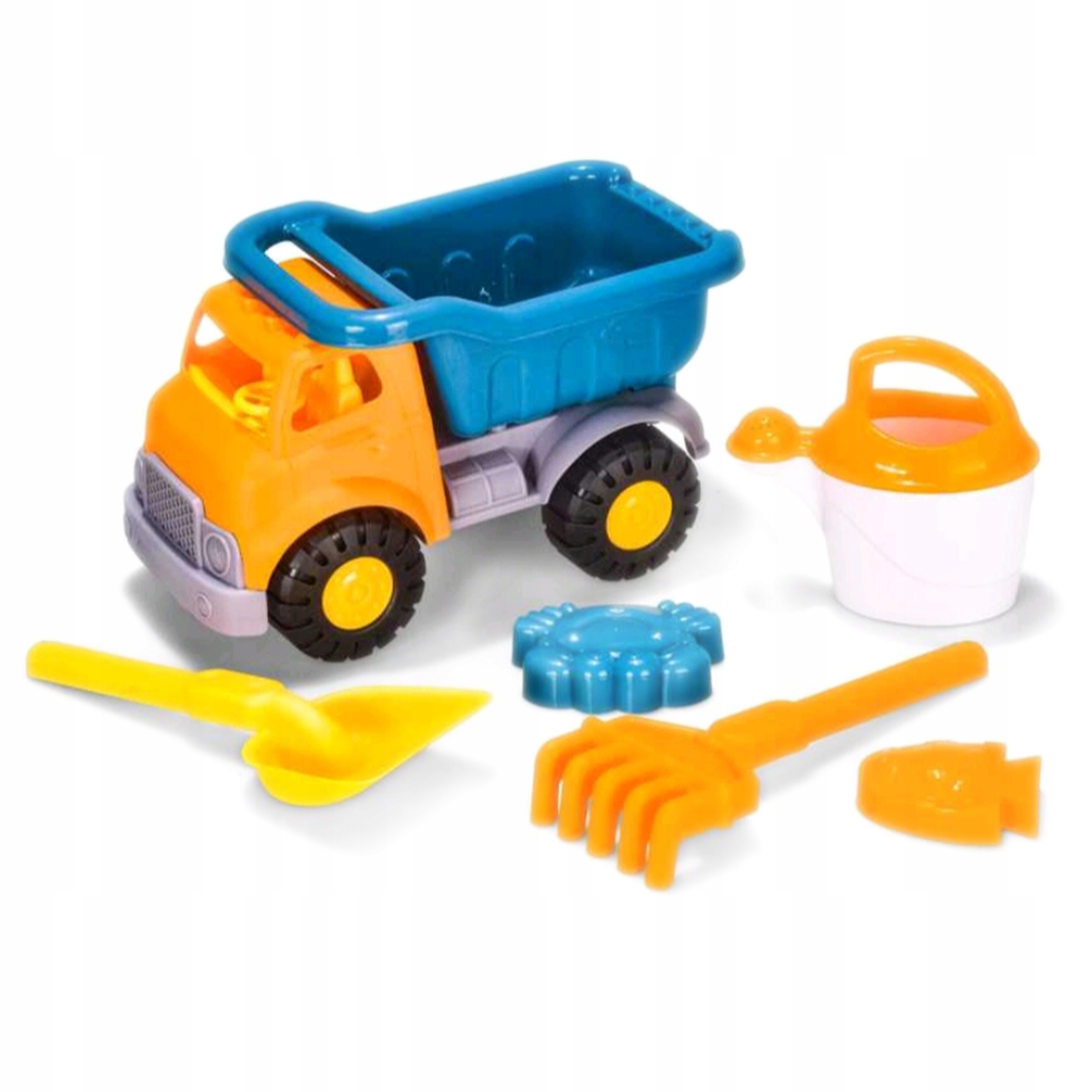 ZESTAW DO PIASKU XXL PIASKOWNICY PLAŻA BASEN AUTO WYWROTKA FOREMKI KONEWKA