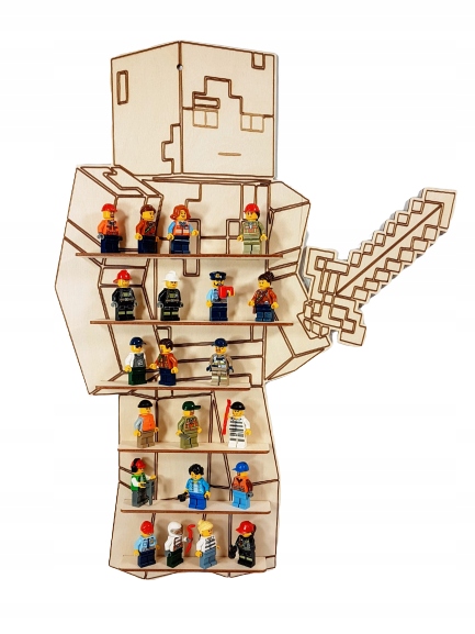 

Półka regał na figurki minecraft alex