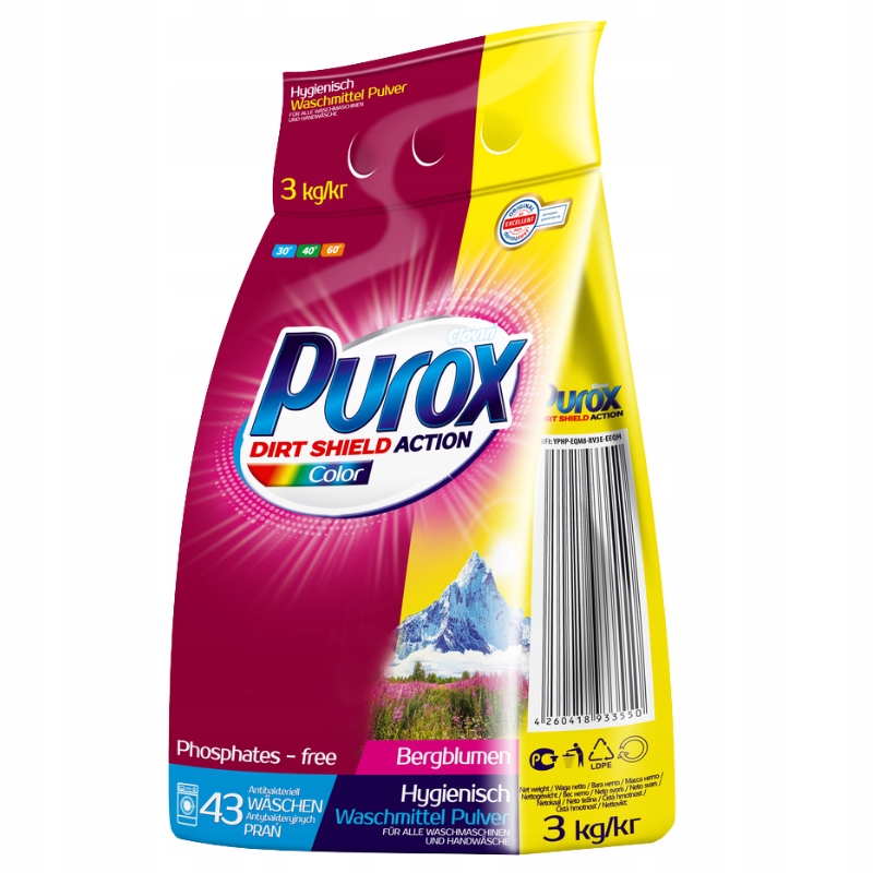 

Purox Color Proszek do Prania Tkanin Kolor 3KG