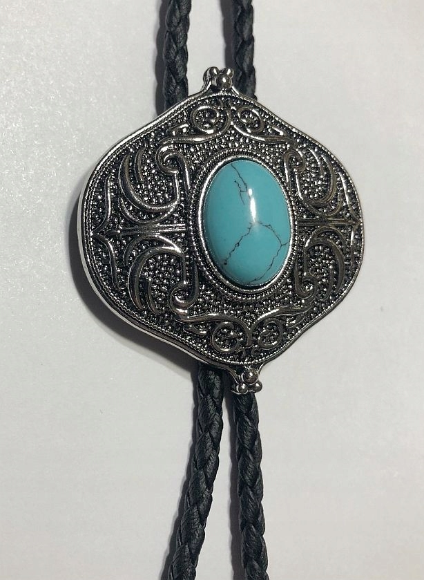 Ozdobný štít s Turkusem kravata bolo pletenina syntetický ekolog