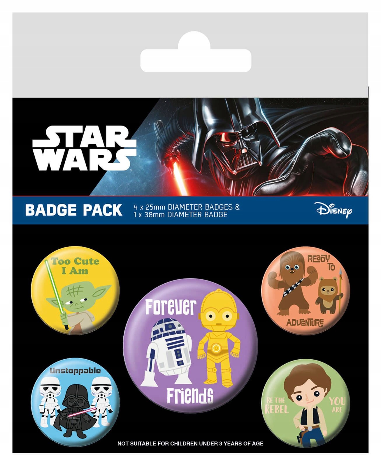 Przypinki do ubrań Stars Wars Chibi zestaw 5 szt