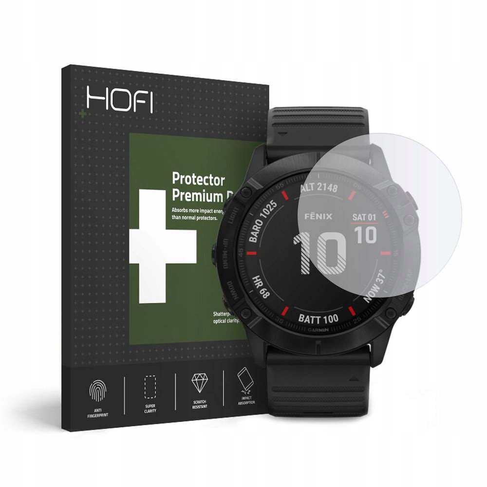 HOFI SZKŁO HARTOWANE 9H DO GARMIN FENIX 6X/6X PRO - Doskonała Ochrona