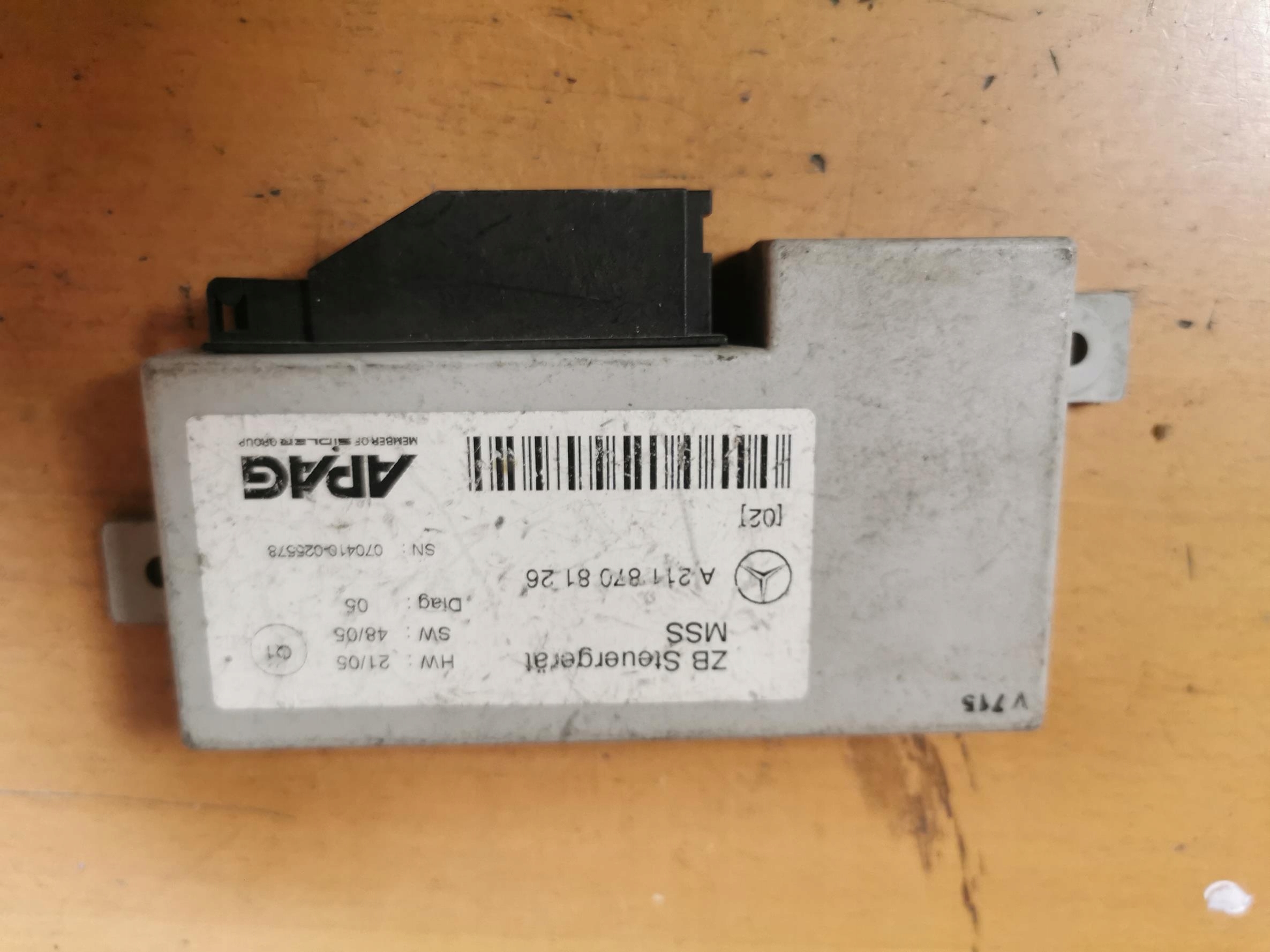 control unit MSS MERCEDES E-KLASA W211 A2118708126