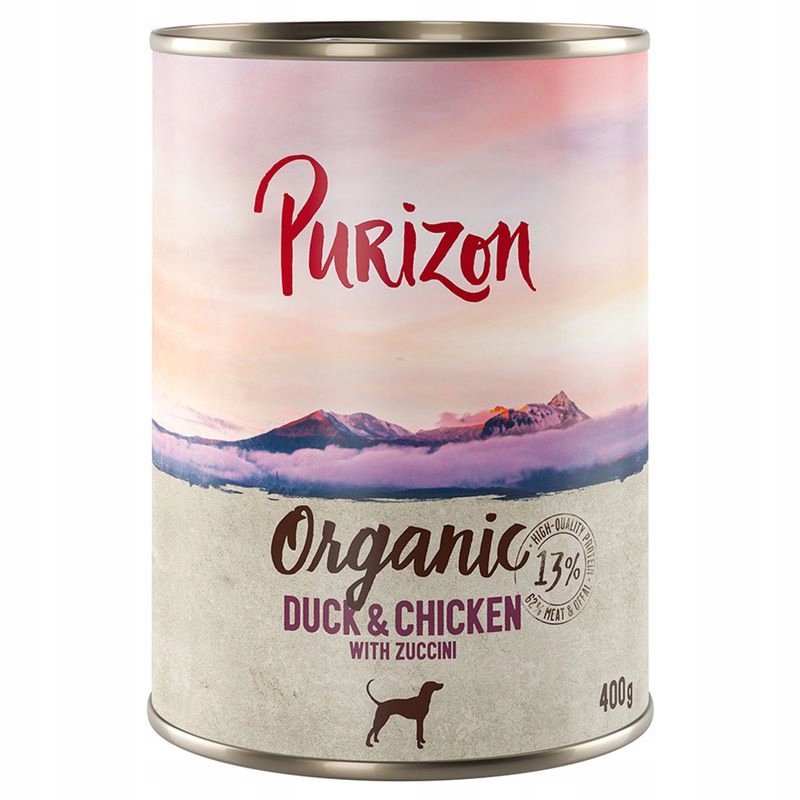 Purizon Organic kachna a kuře s cuketou 400 g bio vlhké krmivo pro psy