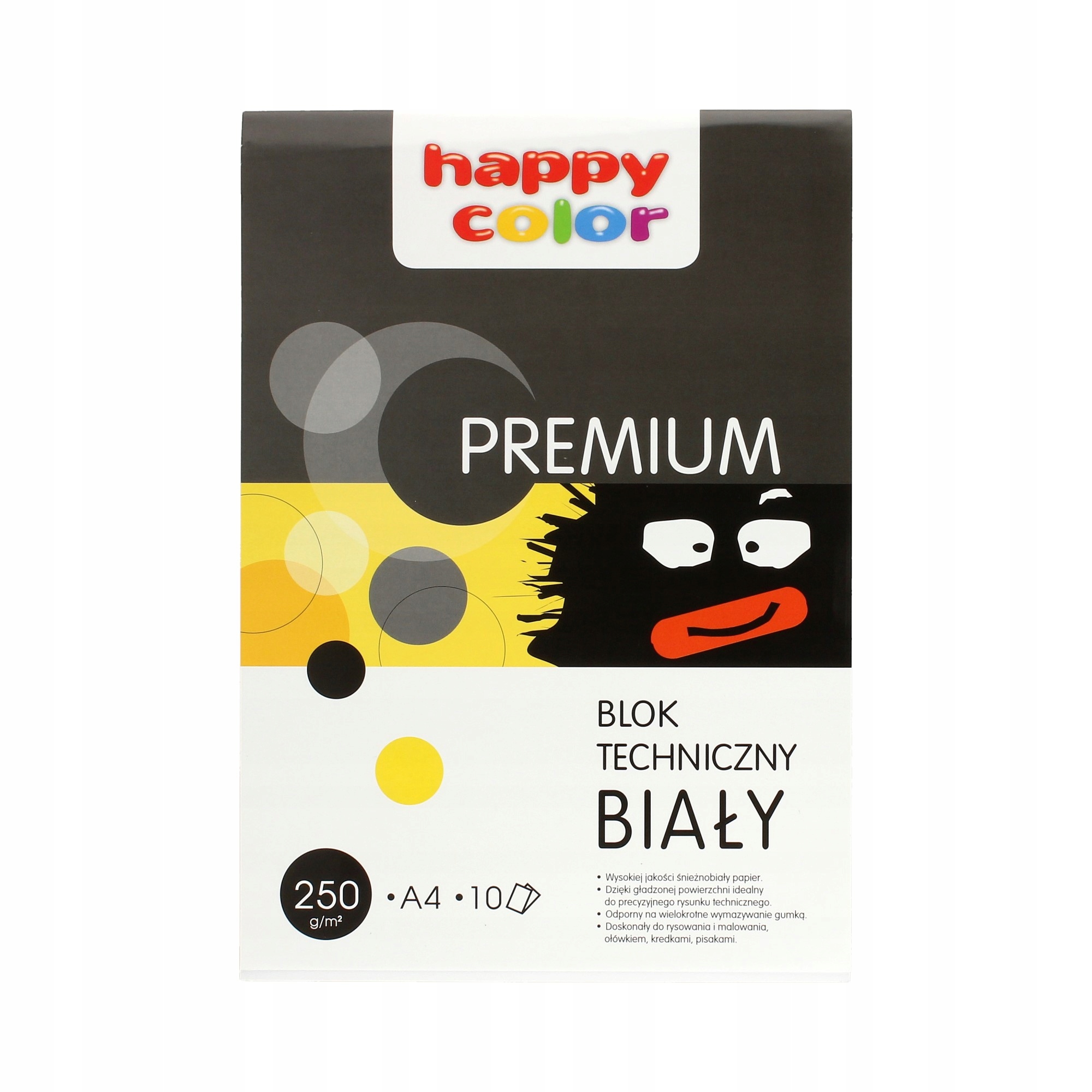 Blok techniczny A4/10 biały 250g Happy Color