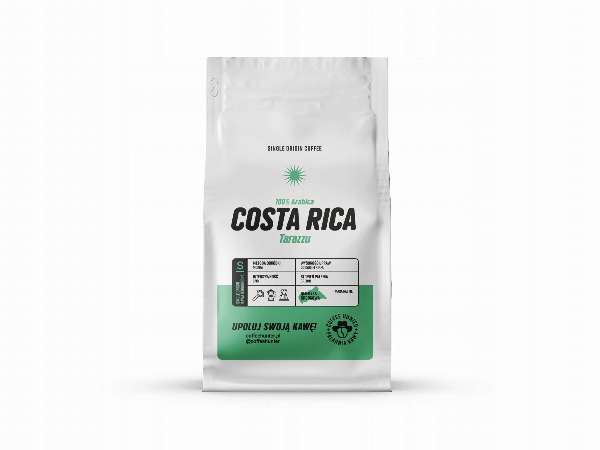 Levně Coffee Hunter Costa Rica Tarazzu káva zrnková 500 g