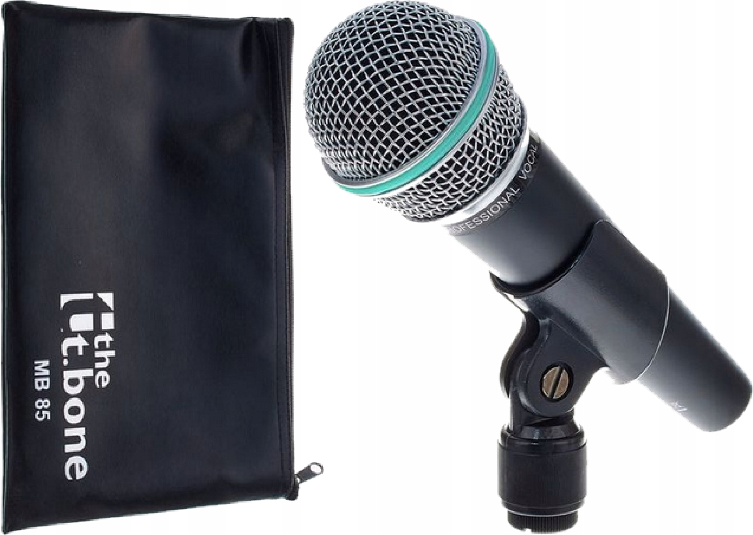 Vokální dynamický mikrofon the t.bone MB85 Vypínač Držák Pouzdro Set