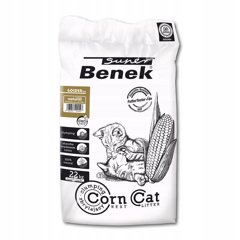Benek Corn Cat Golden Naturalny 35 l