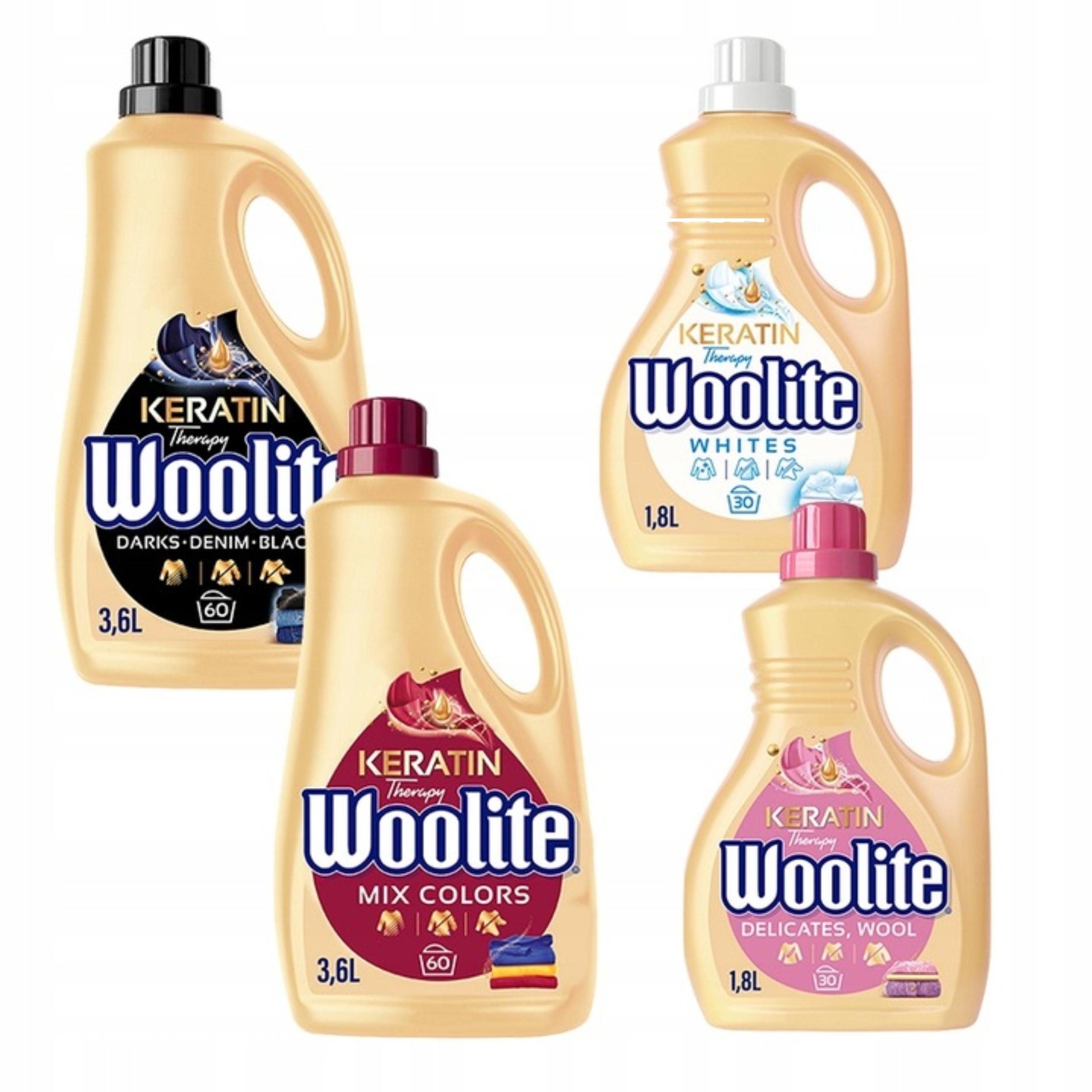 Woolite Sada 2X3.6 L Černá Barvy 2X1.8 L Jemné Bílé