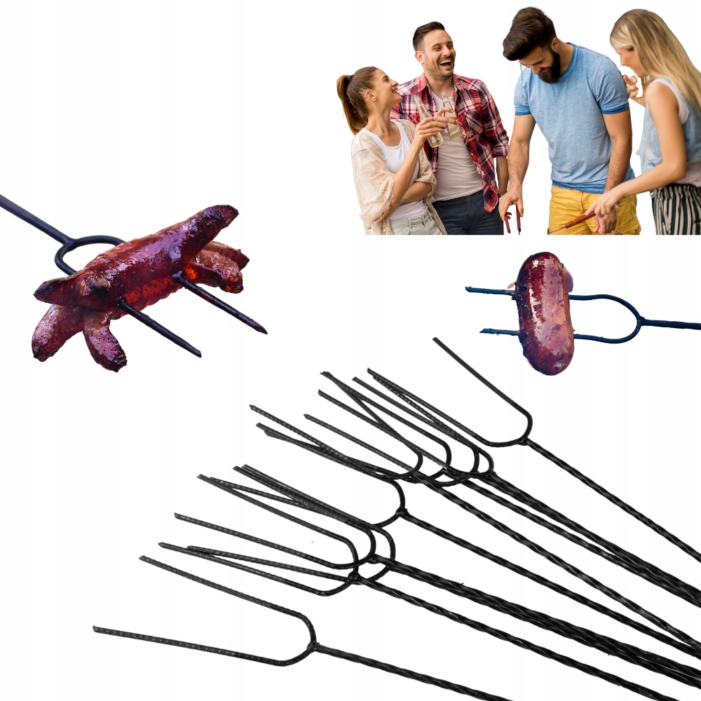 

Widełki Do Ogniska Grilla Kijki Do Kiełbasek 10szt