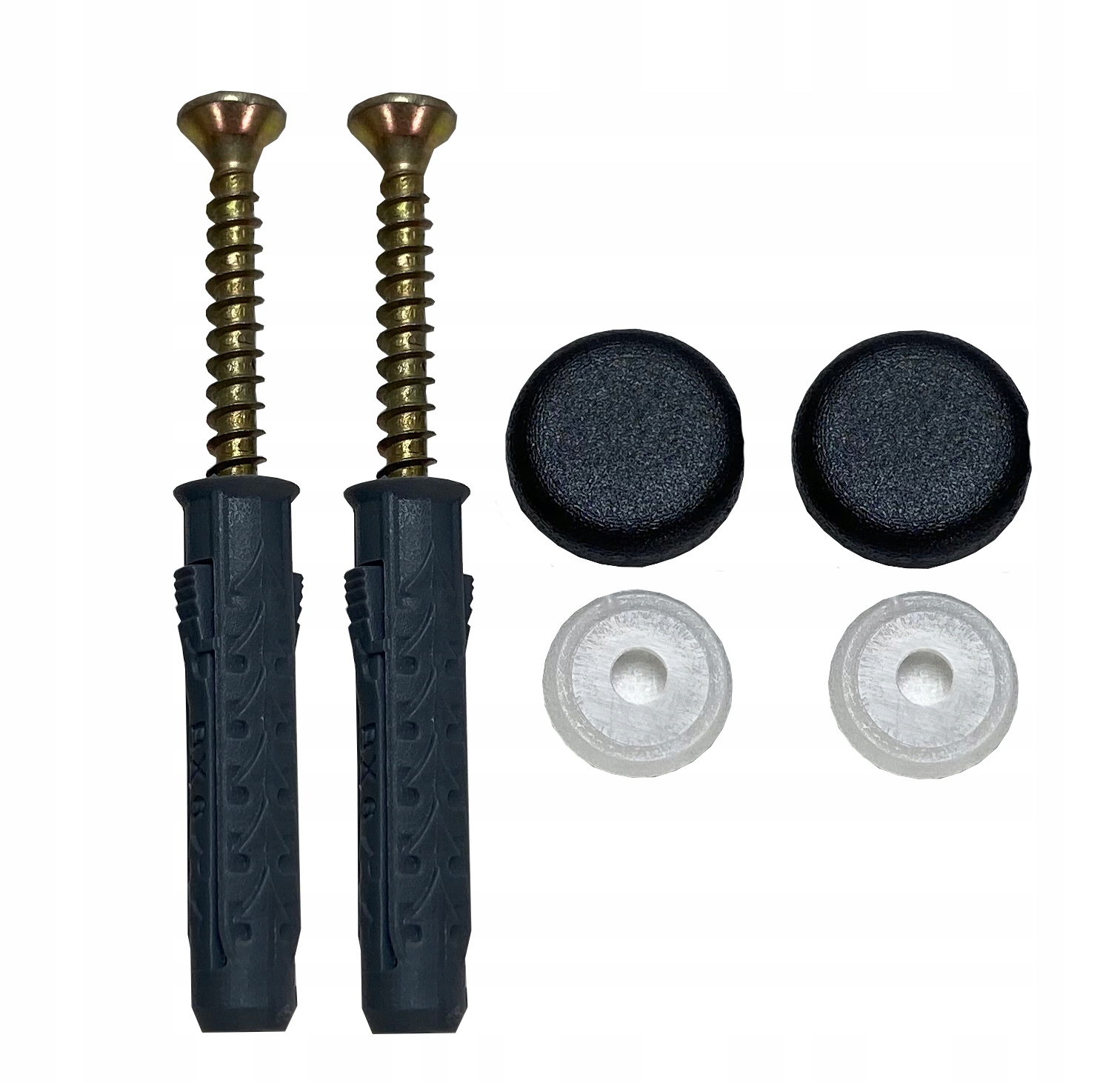 ZAŚLEPKI WKRĘTÓW + KOŁKI MOCUJĄCE DO UCHWYTÓW ZESTAW MONTAŻOWY LOFT