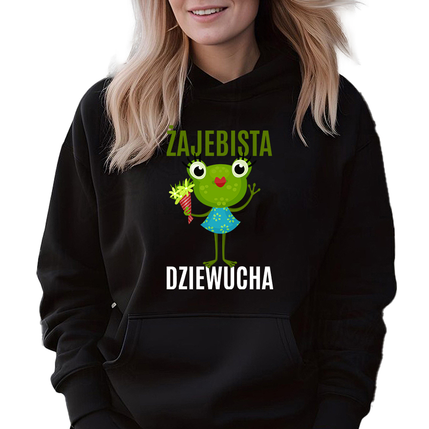 Mikina Černá Kapuce Dárek pro dívku Žhavá Dívka M